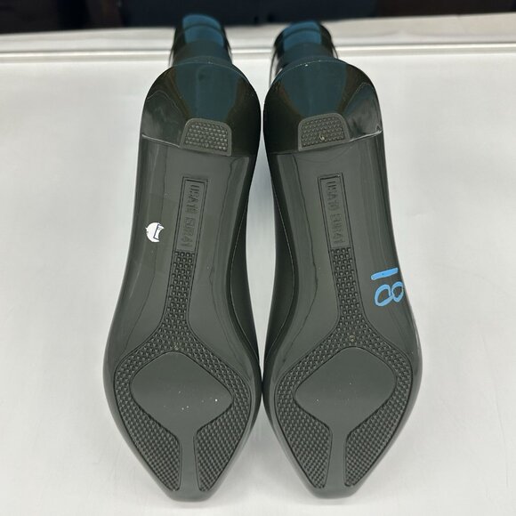 Jeffrey Campbell Drench Cap Toe Green Rubber Heel Rain Boots Women's Size 10 New - Picture 11 of 11